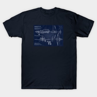 Yakovlev Yak1 Blueprint T-Shirt